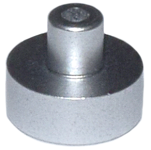 Placa redonda 1x1 com pino Metallic Silver