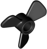Hélice 3 Pás x 3 D. com Encaixe para Pino Preta