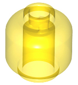 Cabeça de Minifigura Translúcida Amarela