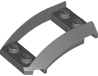 Cunha 4x3 aberta com recorte e 4 pinos Cinza Escura