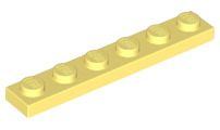 Placa 1x6 Amarela Clara Brilhante