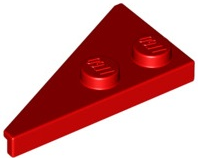 Placa 4x2 à direita pontiaguda Vermelha