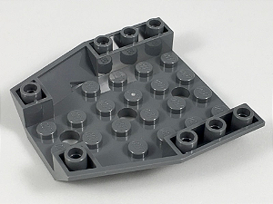 Cunha Invertida 6x6 Tripla Cinza Escura