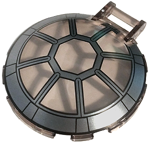 Prato 6x6 invertido com alça de barra e moldura do Cockpit da TIE Interceptor SW