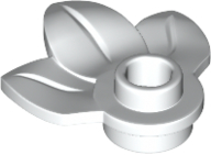 Placa Modificada 1x1 com Planta de 3 folhas Branca