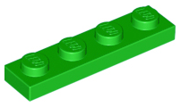 Placa 1x4 Verde Brilhante