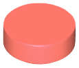 Placa Lisa Redonda 1x1 Coral