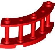 Cerca Circular de Canto 4x4x2 Vermelha