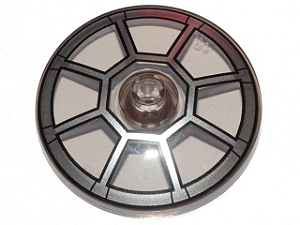 Disco Invertido 4x4 (radar) com desenho de Cockpit da TIE Bomber Translúcido Escuro