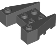 Cunha 3x4 com Entalhes Cinza Escura