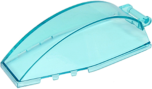 Para-brisa 8x4x2 Curvo com Barra de Alça Translúcido Azul Claro