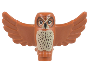 Coruja com asas abertas Dark Orange