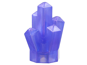 Rocha 1x1 Cristal com 5 pontas Trans-Purple Cetim