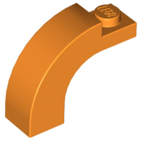 Tijolo com Arco 1x3x2 topo Curvo Laranja