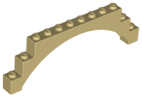 Arco 1x12x3 arco elevado com 5 suportes cruzados Bege