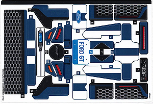 Cartela de Adesivo do Set 42154 - Ford GT