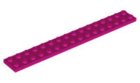 Placa 2x16 Magenta
