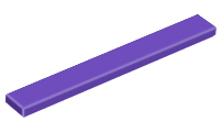 Placa Lisa 1x8 Dark Purple