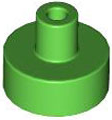Placa redonda 1x1 com pino Verde Brilhante