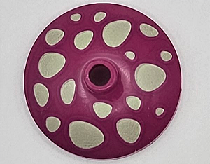 Disco 3x3 invertido (radar) com desenho de Cogumelos