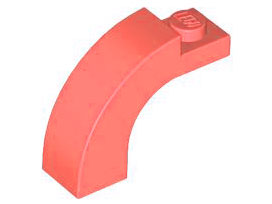 Tijolo com Arco 1x3x2 topo Curvo Coral