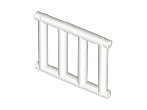 Barra 1x4x3 grade com saliências nas extremidades Branca