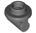 Placa redonda 1x1 com alça de barra e haste longa Cinza Escura