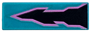 Placa Lisa 1x3 com Desenho de Energia Dark Turquoise