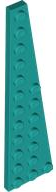 Placa 12x3 direita Azul Turquesa