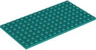 Placa Lego 8x16 Dark Turquoise