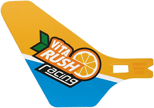 Cauda de plástico para helicóptero voador com logotipo 'ViTA RUSH racing'