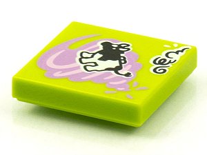 Placa Lisa 2x2 com desenho de Vaca