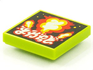Placa Lisa 2x2 com desenho de Explosões