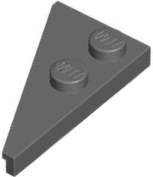 Placa 4x2 à direita pontiaguda Cinza Escura
