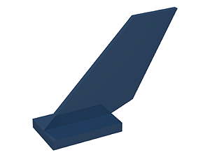 Cauda de Avião Azul Escura