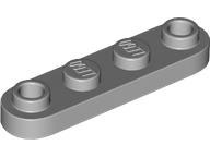 Placa Redonda 1x4 com dois studs abertos Cinza Clara