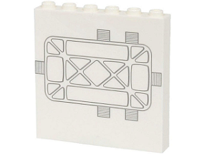 Painel 1x6x5 com desenho de Porta SW Tantive IV Branca