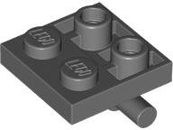 Placa Modificada 2x2 com Barra na Parte Inferior Cinza Escura