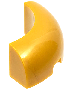 Tijolo Redondo de Canto 3x3x1 sem Studs Dourado Perolado