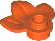 Placa Modificada 1x1 com Planta de 3 folhas Reddish Orange