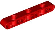Viga 1x7 com Furos Perpendiculares Vermelha