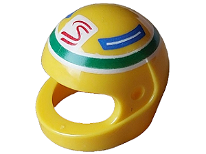 Capacete Amarelo com Logo do Senna