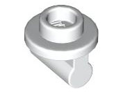 Placa Redonda 1x1 com alça de barra e haste longa Branca