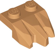 Placa Modificada 1x2 com 3 garras Medium Nougat