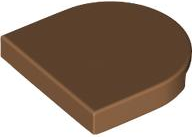 Placa Lisa Redonda 2x2 Meio Círculo Estendida Medium Nougat