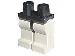 Pernas Lego Brancas com Pés Pretos