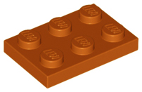 Placa 2x3 Dark Orange