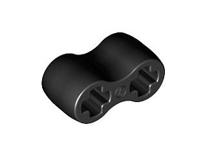 Conector para eixos Duplo flexível Preto