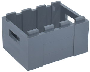 Caixa 3x4x1 2/3 com alças Cinza Escura