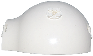 Painel 10x4x13 curvo cônico com alça de barra em cada extremidade Branco